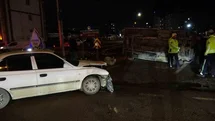 Malatya'da Kamyonet Devrildi, 1 Yaralı Var