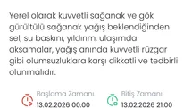 Denizli'de Sağanak Yağış Uyarısı Yapıldı