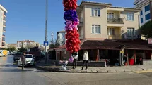 Edirne'de Sevgililer Günü Balon Satışı