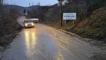 Beypazarı'nda Düşen Kayalar Yolu Kapattı