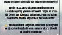 Meteorolojiden İstanbul için fırtına uyarısı