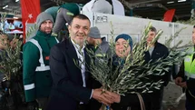 Denizli’nin 19 ilçesinde 84 bin zeytin fidanı üreticilere dağıtıldı