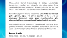 Niğde'de Kuvvetli Rüzgar Uyarısı