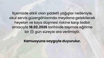 Feke'de Taşımalı Eğitime Ara Verildi