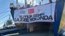 Türk Kızılay'ın İyilik Gemisi Gazze'ye Uğurlandı