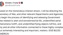 Trump'tan UFO Açıklaması