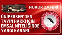 ÜNİPERSEN’den Emsal Niteliğinde Yargı Kararı