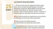 Erzurum'da Okullara Kar Tatili