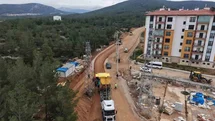 Akçaova TOKİ Girişi Yol Çalışmaları Devam Ediyor