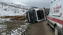 Bolu'da Tır Devrildi