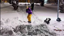 Erzurum Kalesi'nde Snowboard Gösterisi