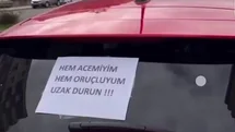 Acemi Sürücüden Eğlenceli Trafik Önlemi