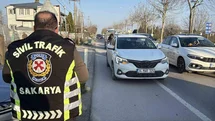 Sakarya'da Dronla Emniyet Şeridi Denetimi