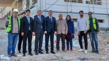 Vali Toros, Şeref Aydoğan İlk ve Ortaokulu İnşaatında İncelemelrde Bulundu