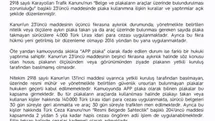 EGM’den "‘APP plaka" açıklaması: Resmi mühür ve güvenlik unsurları bulunmayan plakaları kullananlara 140 bin lira ceza uygulanacak