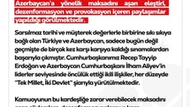 DMM’den Türkiye ve Azerbaycan ilişkilerine yönelik dezenformasyon içeren paylaşımlar hakkında açıklama