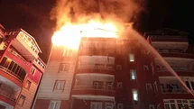 Yozgat'ta Apartman Yangını