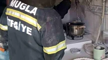 Muğla'da Evde Yangın Çıktı