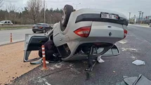 Bursa'da Takla Atan Araçta Yaralı Yok
