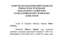 Kuşadası Belediye Başkanı Görevden Alındı
