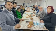 Simav Güney Beldesinde 750 kişilik gönül sofrası kuruldu