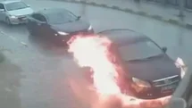 Seyir Halindeki Araç Alev Alev Yandı