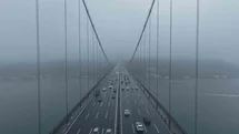 İstanbul'da 15 Temmuz Köprüsü'nde Sis Manzarası