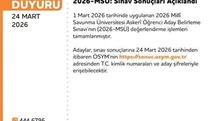 MSÜ sonuçları açıklandı