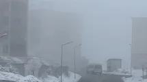 Yüksekova'da Yoğun Sis Manzarası