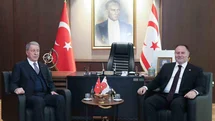 TBMM Milli Savunma Komisyonu Başkanı Akar, KKTC Cumhuriyet Meclis Başkanı Öztürkler ile görüştü