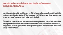 Türk Hava Sahasında Balistik Füze İmha Edildi