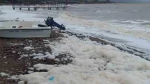 Ayvacık’ta deniz köpürdü