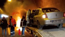 Bolu Dağı Tüneli'nde Oto Kurtarıcı Yangın Çıkardı