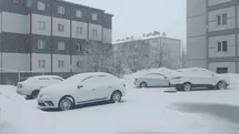 Bitlis'te Nisan Ayında Kar Yağışı