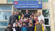 Çamlıyayla'da Öğrencilerden İlçe Emniyet Teşkilatına Polis Haftası Ziyareti