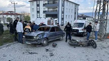 Kastamonu'da Otomobil-Motosiklet Çarpışması