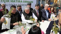 Aksaray’ın Mehmetçik Hatıra Ormanı’nda 2 bin 500 fidan toprakla buluşturuldu