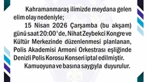 Kahramanmaraş'taki Olay Sonrası Konser İptali