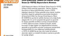 ÖSYM'den e-YDTS Sınavı Duyurusu