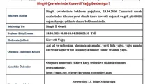 Bingöl için kuvvetli yağış uyarısı
