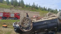 Siirt’te kontrolden çıkan araç takla attı: 1 yaralı