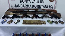Konya’da jandarma çok sayıda silah ve silah parçası ele geçirdi: 3 tutuklama