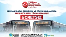 Tekirdağ’da 23 Nisan’da ulaşım ücretsiz