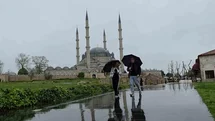 Edirne'de Sağanak Yağış Başladı