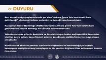 KGM’den "Ankara Çevre Yolu’nun ücretli hale getirileceği" iddialarına yalanlama