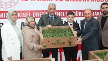 Sebze üretimi yapan çiftçilere fide dağıtıldı