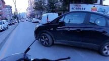 Trafik tartışmasında gerçeği kask kamerası ortaya çıkardı