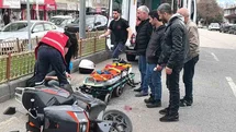 Erzurum’da otomobille çarpışan motosikletin sürücüsü yaralandı