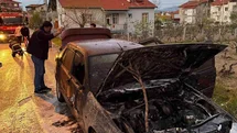Isparta'da Otomobil Yangını