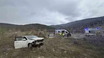 Kastamonu'da Otomobil Su Kanalına Düştü